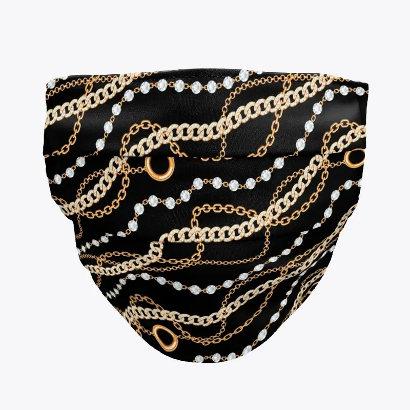 Icy Dark Luxury Pattern face Mask